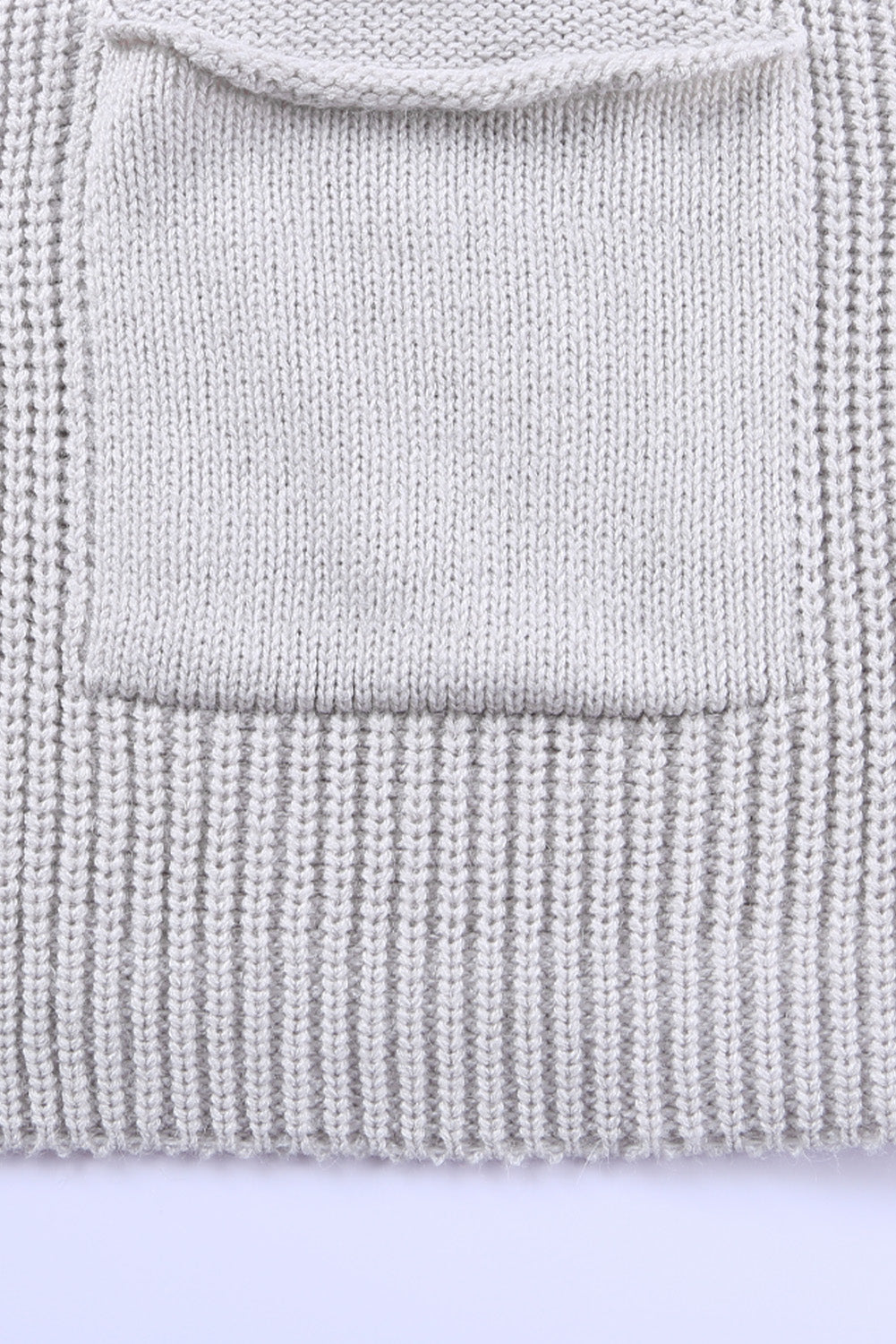 Women's Khaki Batwing Sleeve Pocket Oversized Cable Knit Cardigan