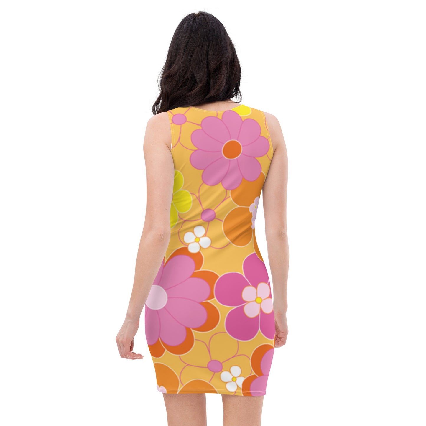 Floral BodyCon Dress - Boho Dress, Hippie Style