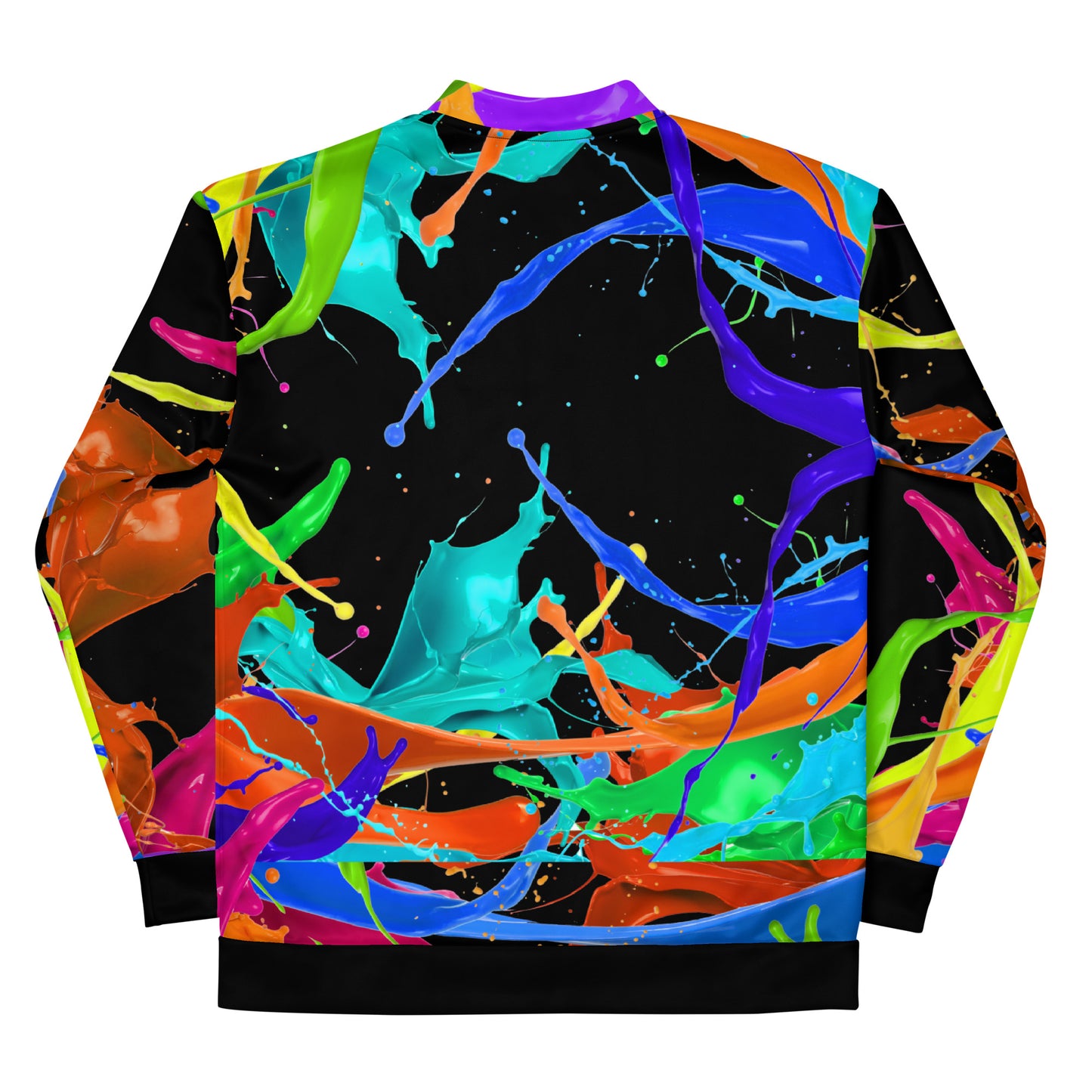 Modern ManChic Electric Splash Bomber Jacket - Refined Style with a Masculine  Men's