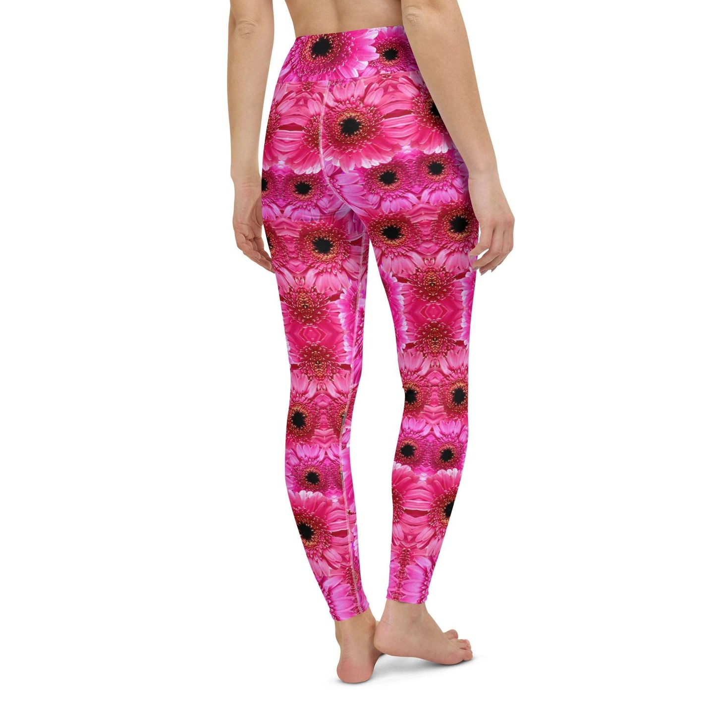 GerberaGlow Floral Yoga Leggings - Pink - Any Occasion Leggings