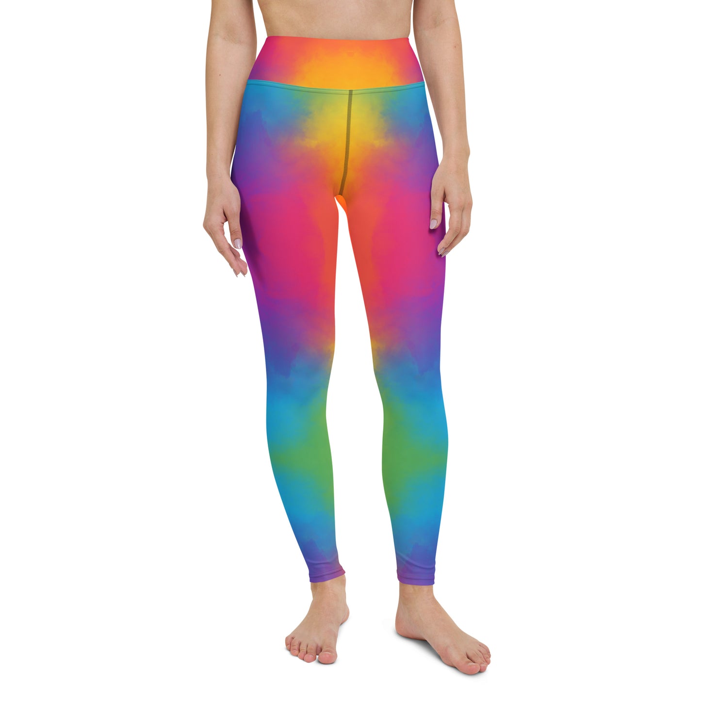 'Heatmap' Rainbow Yoga Leggings - Rave Leggings, Festival Leggings, Date Night Leggings, Yoga Leggings