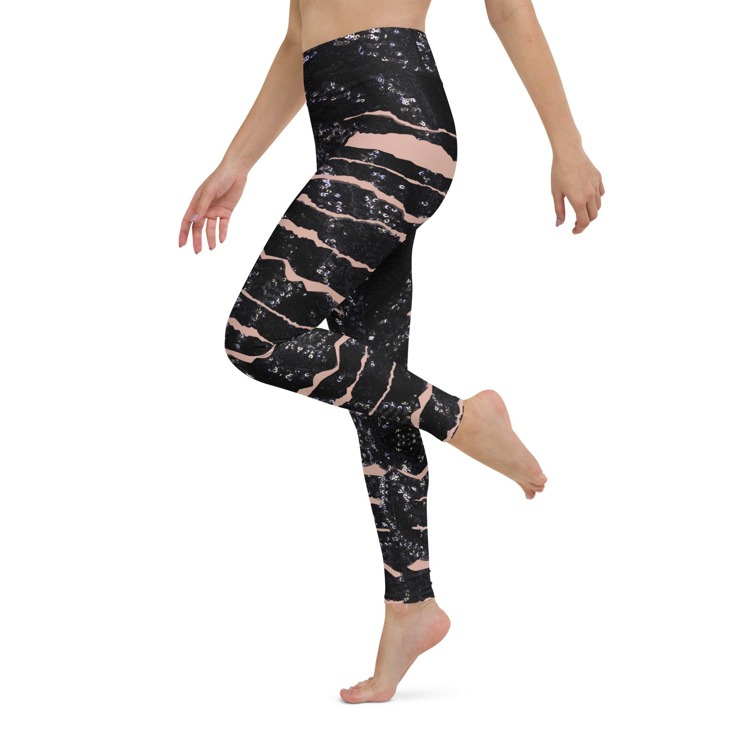 Shimmering Slits Yoga Leggings - Any Occasion Leggings, Date night leggings, rave leggings, Goth leggings